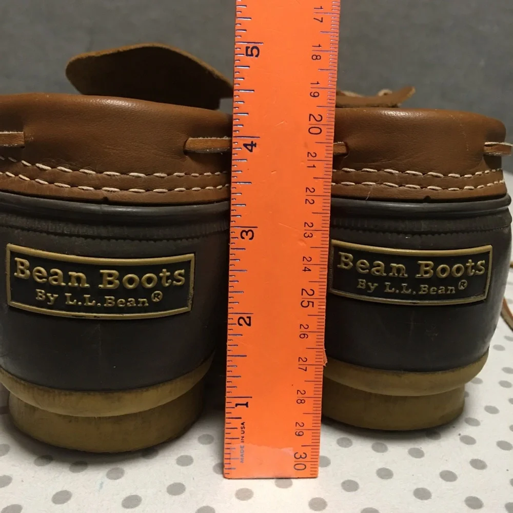 Vtg L.L. Bean Boots Moc original Duck Maine low top rubber waterproof brown